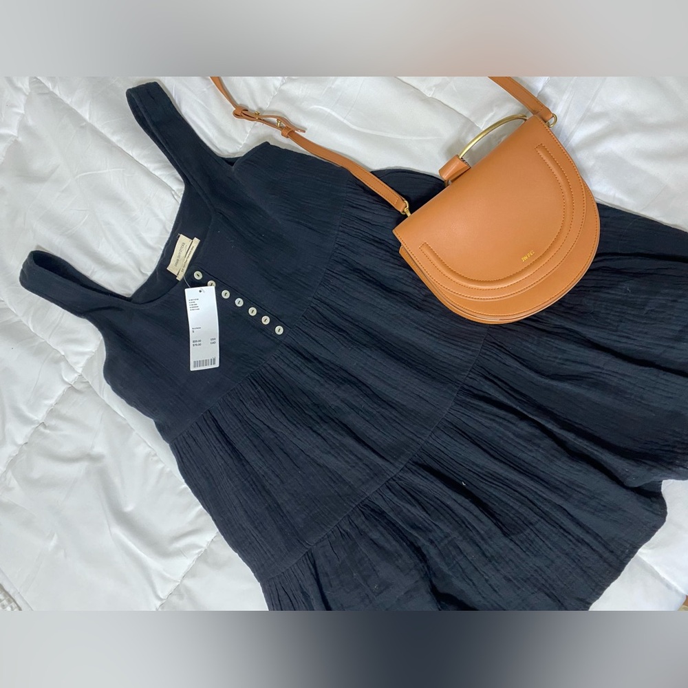 🚨3 for $25 NWT Urban Outfitters Black Sleeveless Linen Dress
